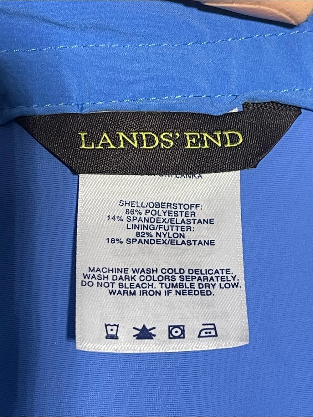 Lands' End Royal Blue Women's Lace-Up Swim Shorts - Picture 6 of 10